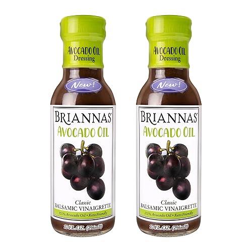 Miniatura 17 de BRIANNAS - Paquete variado de aderezos de aceite de aguacate de 10 onzas líquidas, rancho de jardín sin lácteos, vinagreta balsámica clásica