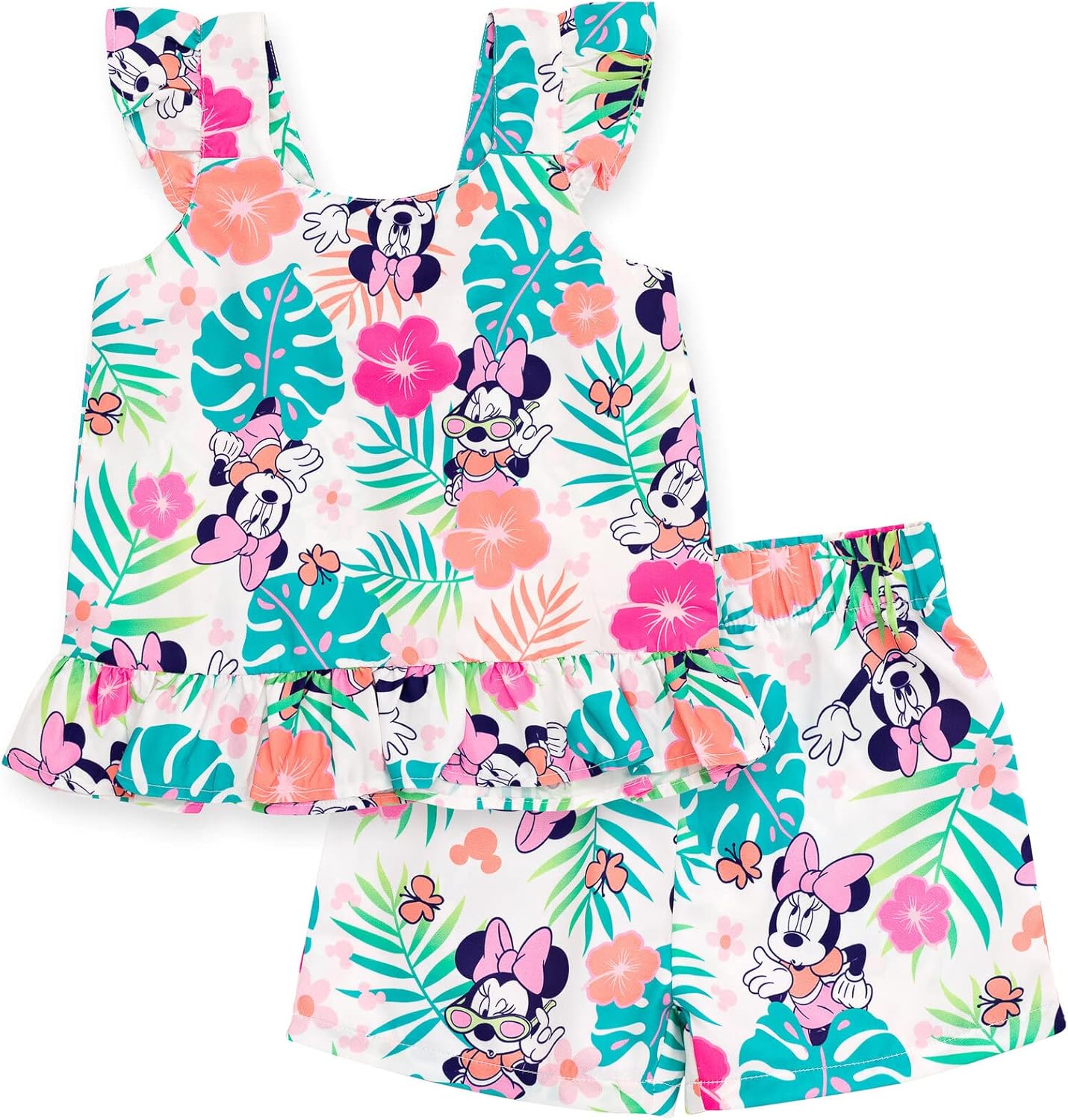 Disney Minnie Mouse Girls Tank Top and Shorts Toddler to Big Kid