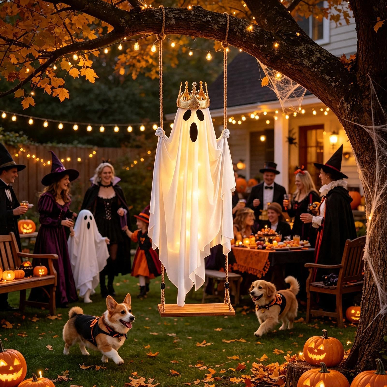 Fantasma oscilante con Luz Halloween 150 cm De Alto