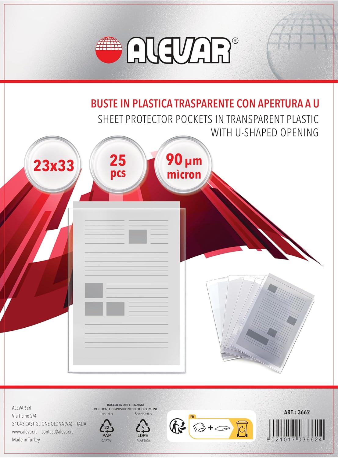 3662 Transparent U-Shaped Envelopes