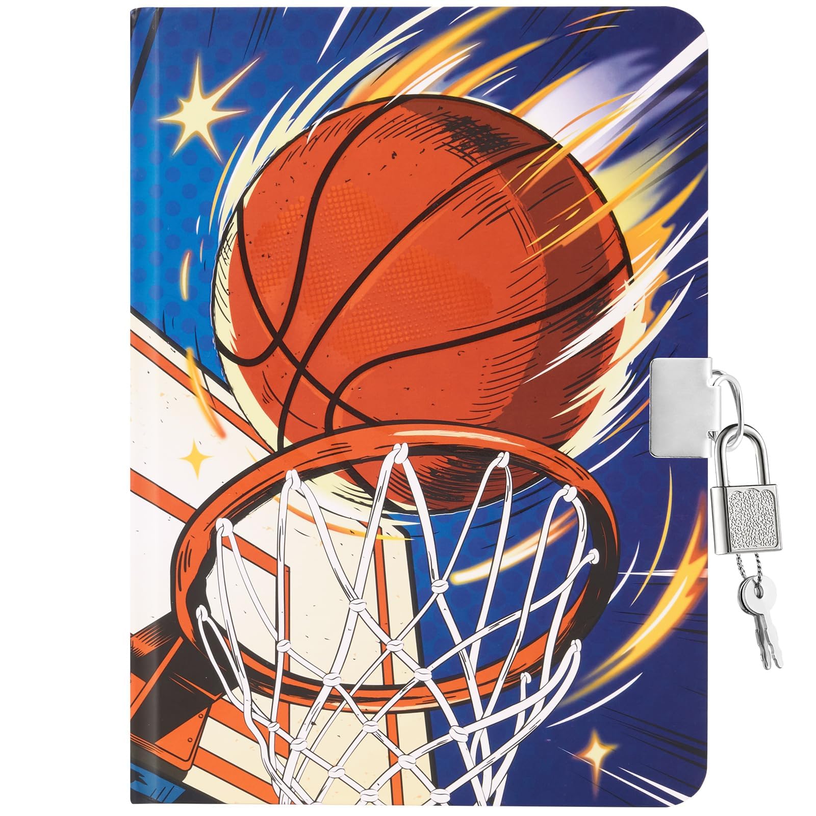 WERNNSAI Secret Diary for Boys, Kids Notebook with Lock and Key A5 160pages