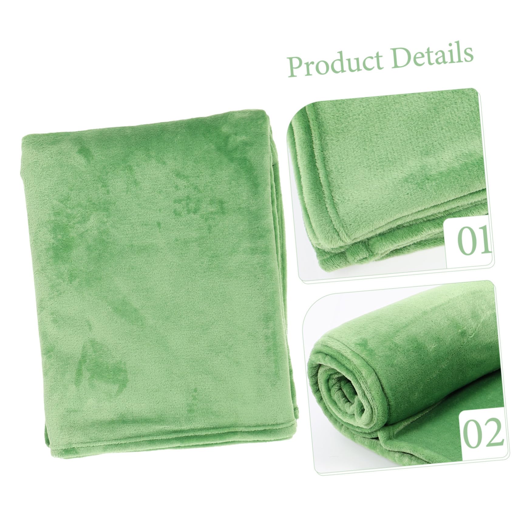 Einfarbige Polar Fleece Decke Grün aus Polyester zum Wärmen
