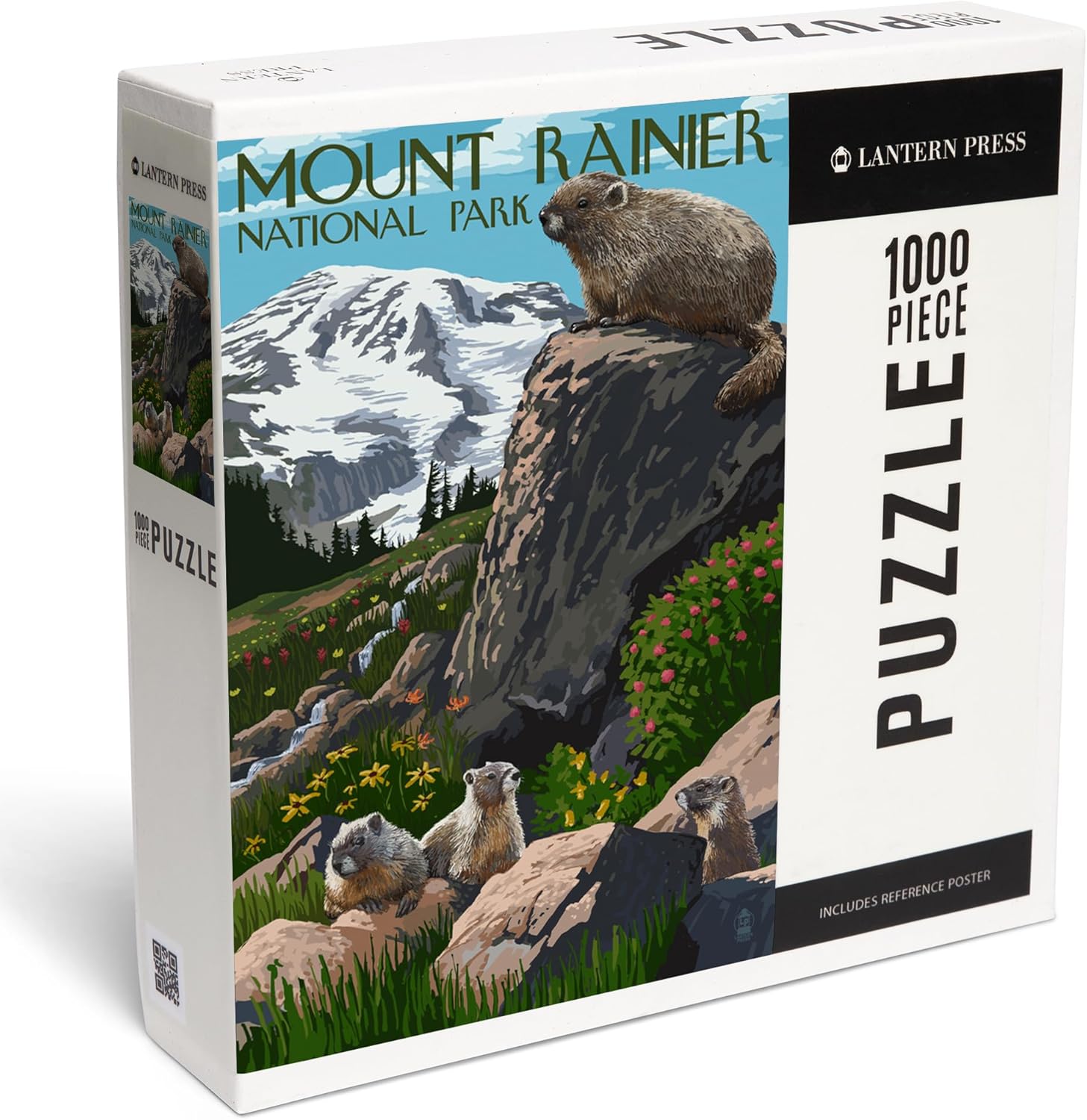 Mount Rainier National Park, Washington, Marmots (1000 Piece Puzzle, Challenging Jigsaw Puzzle for Adults, Made in USA)