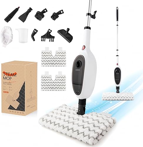 Miniatura 2 de Trapeador de vapor con accesoriosalmohadilla, 2 piezas, diseño único de doble cara  Limpieza profunda a alta temperatura de 260 F258.8 F,