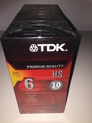 TDK T-120HS Premium Quality VHS Cassettes 10 pack