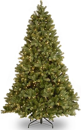 National Tree Company 6.5 ft Pre-Lit Tiffany Fir Slim Artificial Christmas Tree - Thumbnail 2