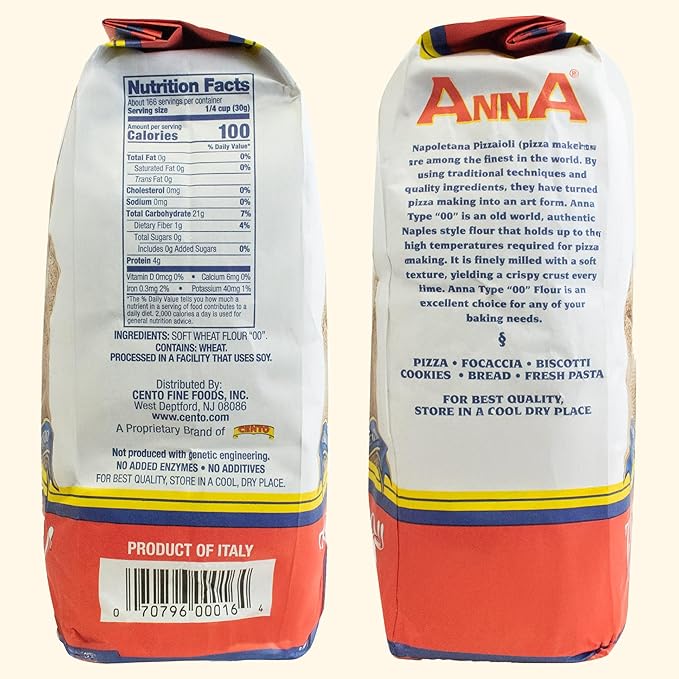 Harina Cento Anna Tipo 00, 11 Lbs., Extra Fina, Sin Blanquear miniatura 3