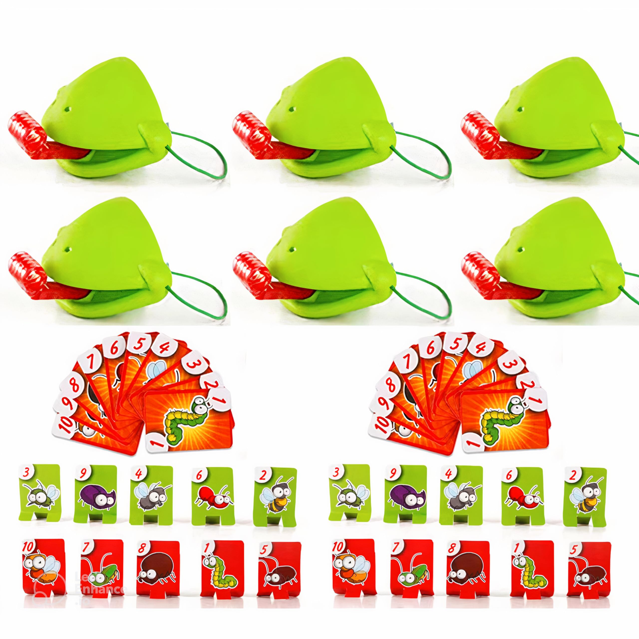 Frog Tongue Game Set - Multiplayer Party Game With Blow Tongue Mask and Blowing Air (6-Pack Masks)
