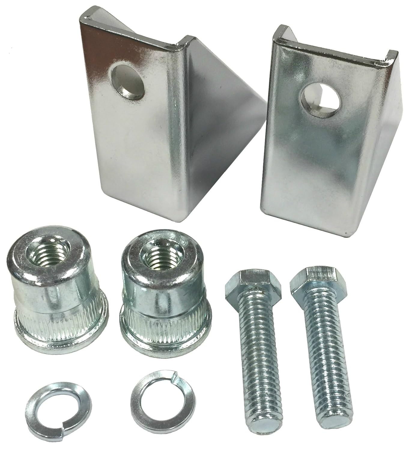 Nexel PKB Extra Wall Brackets for Wall Mount Shelving, Chrome (Pack of 2)