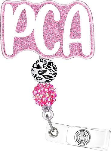 Plifal PCA - Soporte retráctil para carrete con clip de identificación para enfermera, enfermería, tarjeta de identificación, linda asistente de