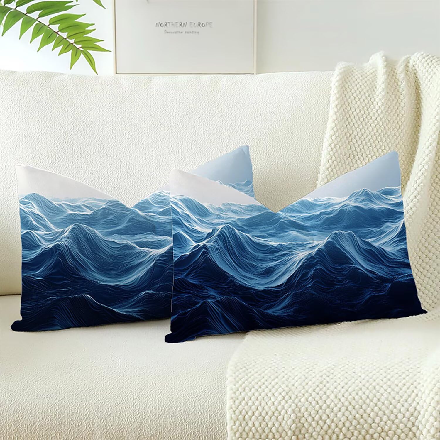 Housses de coussins velours doux et moelleux lavables 70x40 cm