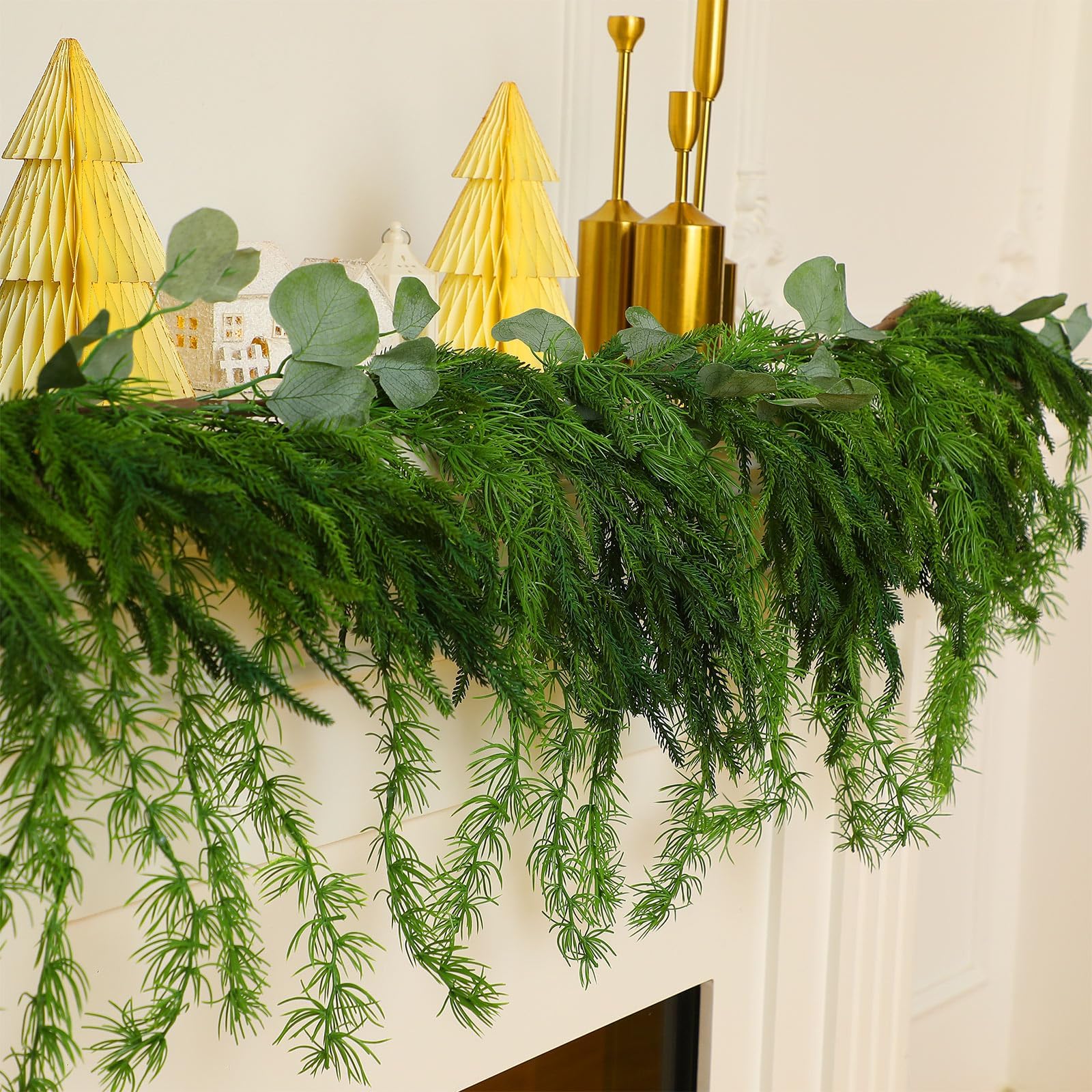 6FT PARTY JOY Christmas Garland, Artificial Pine Cypress