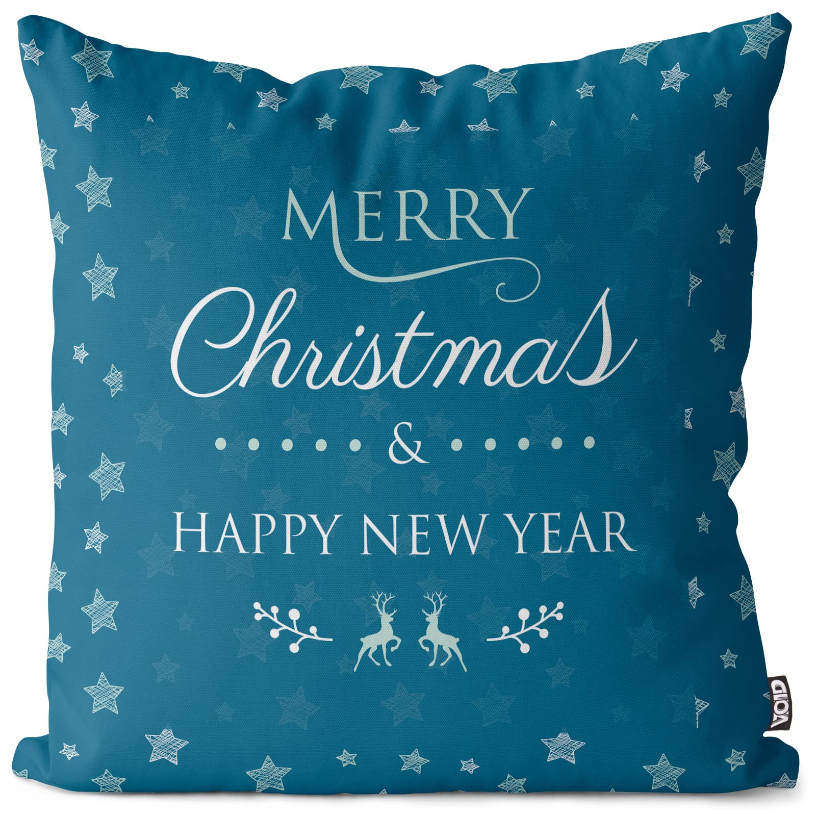VOID Christmas New Year poszewka na poduszkę na sofę, poduszka dekoracyjna, na Boże Narodzenie, zimę, dekoracja bożonarodzeniowa, wymiary: 80 x 80 cm