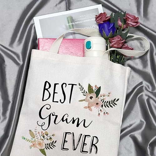 Miniatura 3 de GJTIM Regalo de cumpleaños de Gram Best Gram Ever Gift Quote Maquillaje Cremallera Bolsa Bolsa Abuela Cosméticos Bolsa, Bolso Best Gram Ever, Moderno