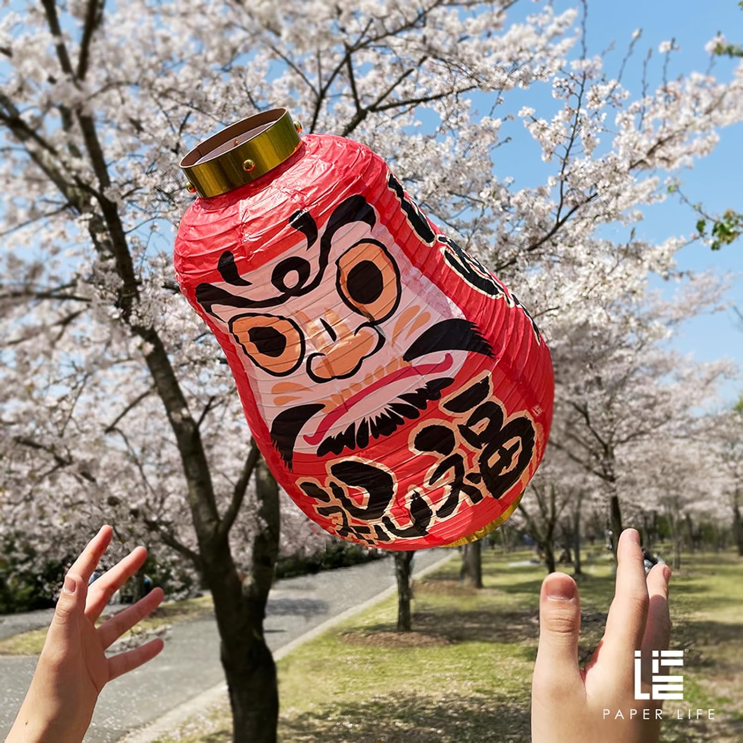 Japanese Culture, Original Design, Paper Lanterns, Dharma, Izakaya Hanging Decorations, Foldable, Handmade (A)