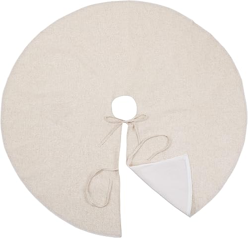 Miniatura 3 de SARO LIFESTYLE Toscana - Falda de árbol con ribete plateado, 72 pulgadas (XM731.S72R)