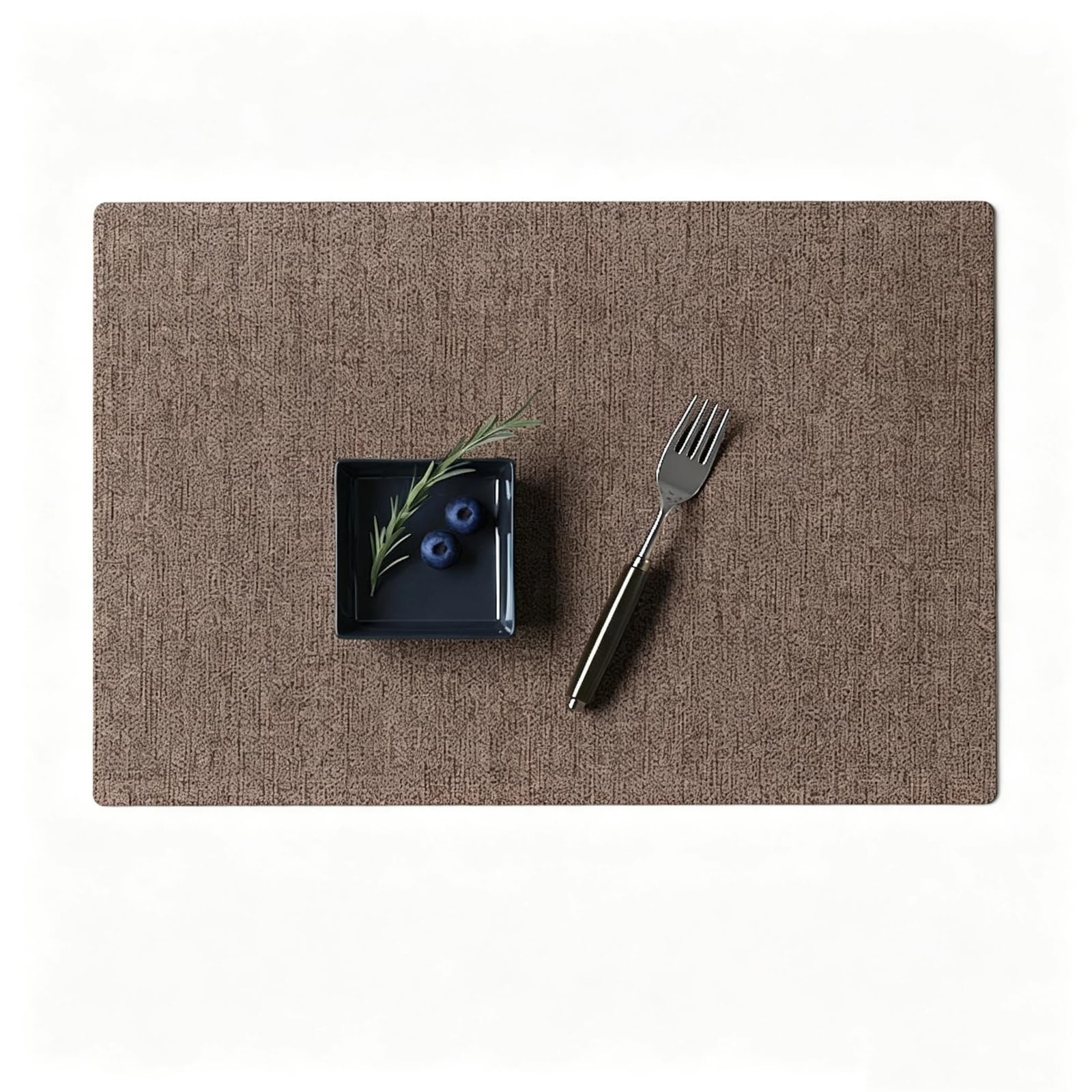 PVC Placemat Linen Texture, Rectangular for Dining Room & Living Room