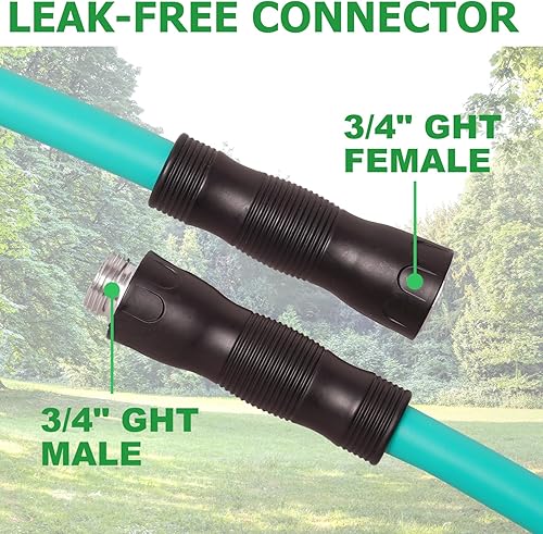 Miniatura 4 de Manguera de jardín de 58 pulgadas x 30 pies con mango giratorio, manguera de agua flexible y resistente a las torceduras para césped de jardín al