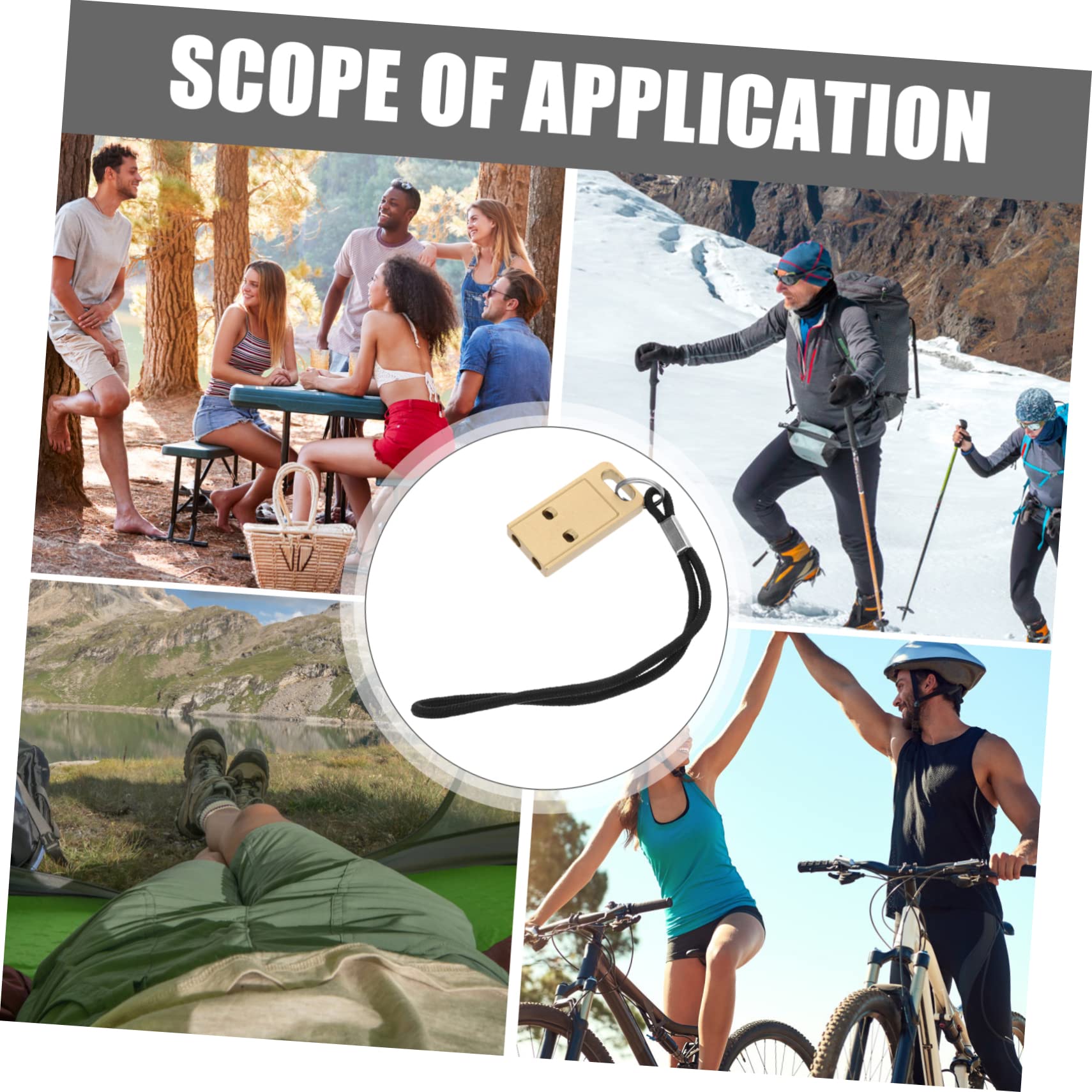 UPKOCH Safety Whistle with Lanyard Loud Outdoor Whistle for Camping Hiking and Emergency Signaling Multi Function for Pet Training and Refereeing