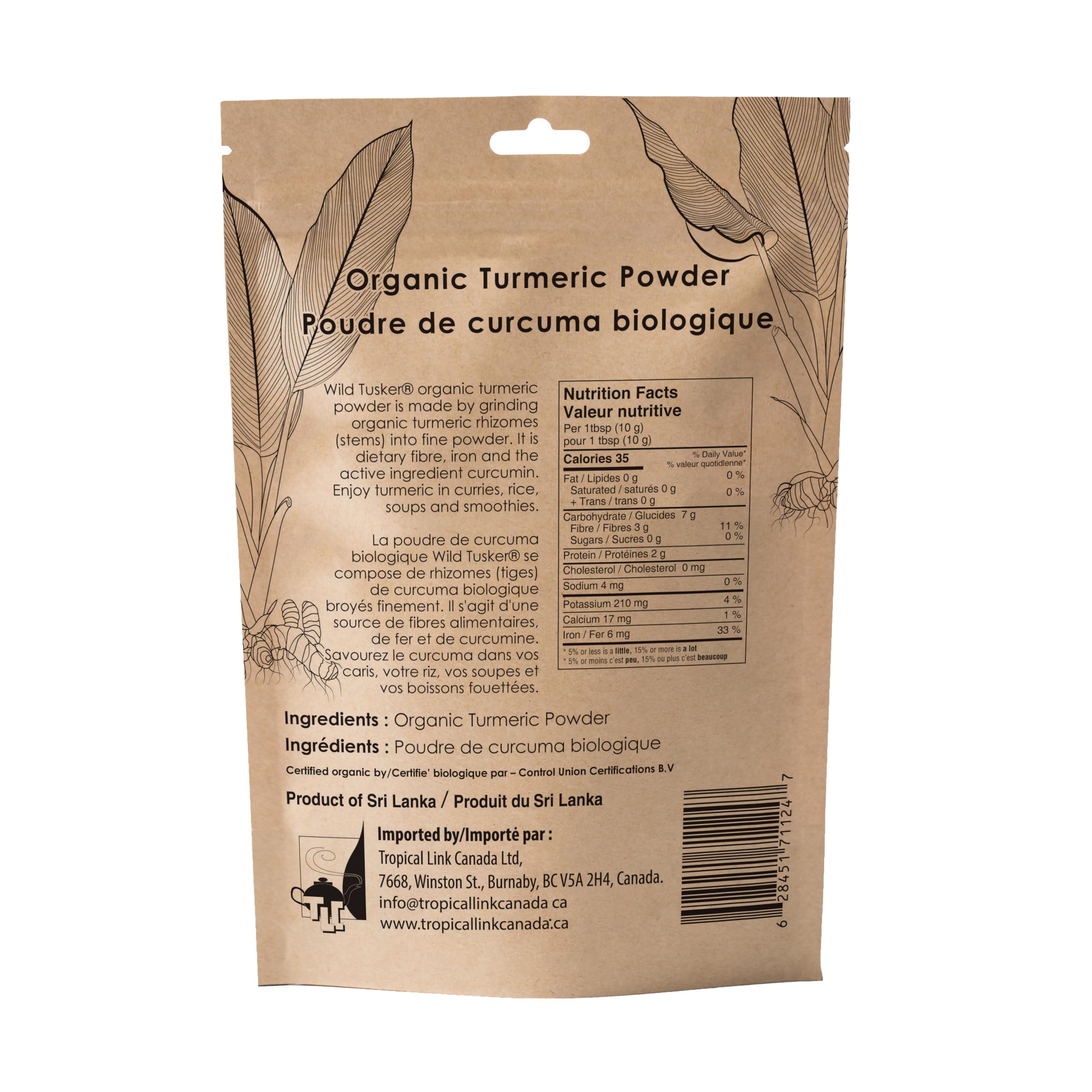 Wild Tusker Organic Turmeric Powder 227g