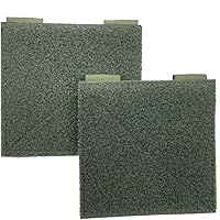 Vista 6 de 2 paneles de parches Molle de gancho y bucle de 4 x 4 pulgadas para tablero de exhibición de insignias e insignias (verde militar)