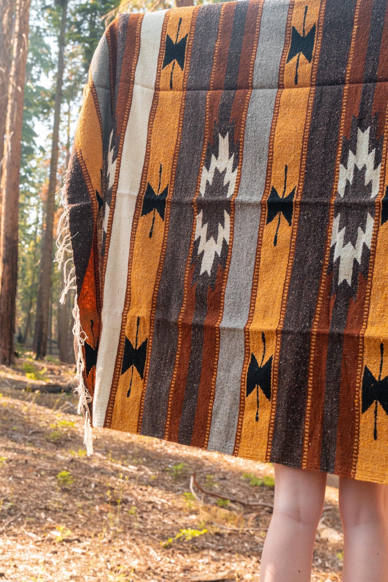 WP West Path Wool Mexican Blanket - Southwest Print, Geometric