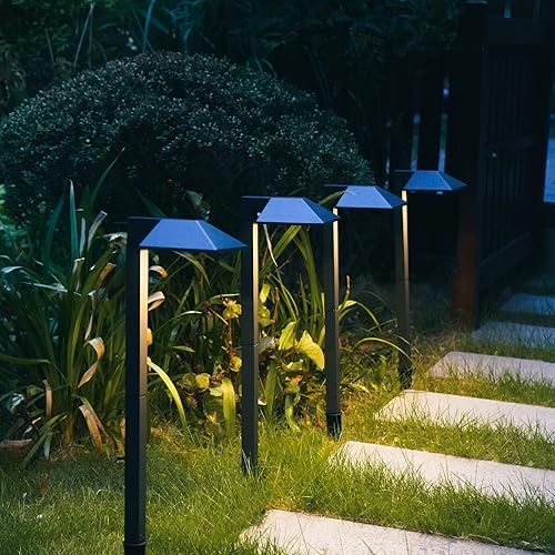 Miniatura 9 de Luz LED de 3 W, luz de jardín de 200 lúmenes, 6 unidades y luces LED de camino de 0.6 W, 8 unidades de 12 V CACC de bajo voltaje, carcasa de