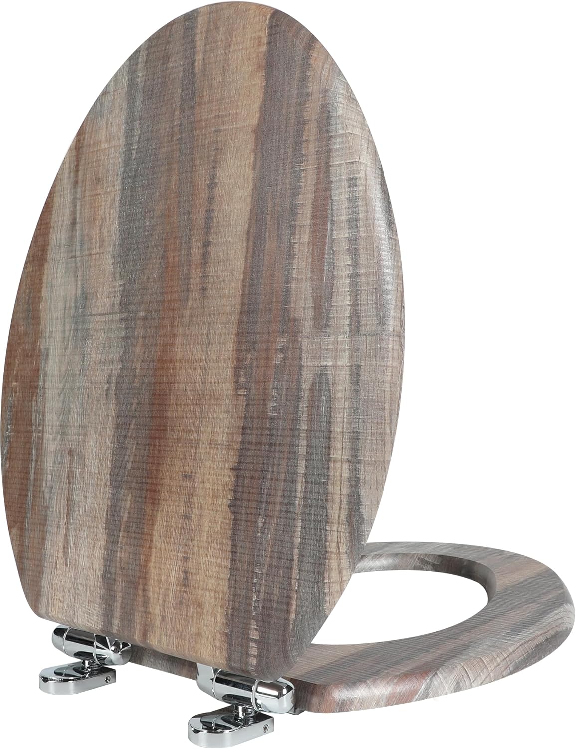 Angol Shiold Elongated Toilet Seat Molded Wood Toilet Seat with Quietly Close and Quick Release Hinges, Easy to Install also Easy to Clean (Elongated, Board) Elongated-18.5” Board