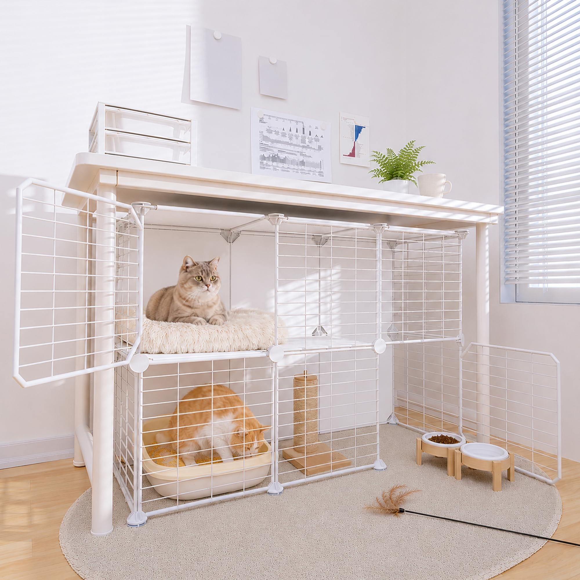 Amazon.co.jp: Sulgoty 猫 ケージ 大型 1から4段までDIY可能 組立簡単
