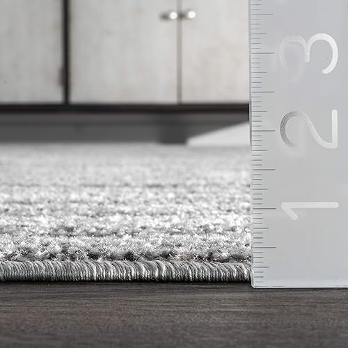 Miniatura 2 de nuLOOM Sherill - Alfombra contemporánea de viento, 8 pies 2 pulgadas x 11 pies 6 pulgadas, gris