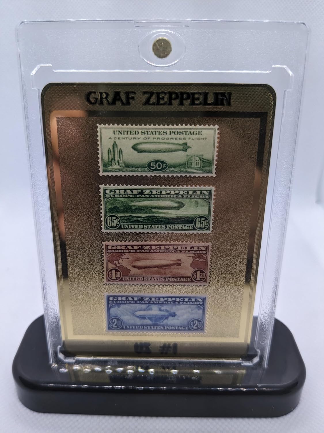 GRAF Zeppelin – US #1 - Scott C18 C13 C14 C15 - with Stand