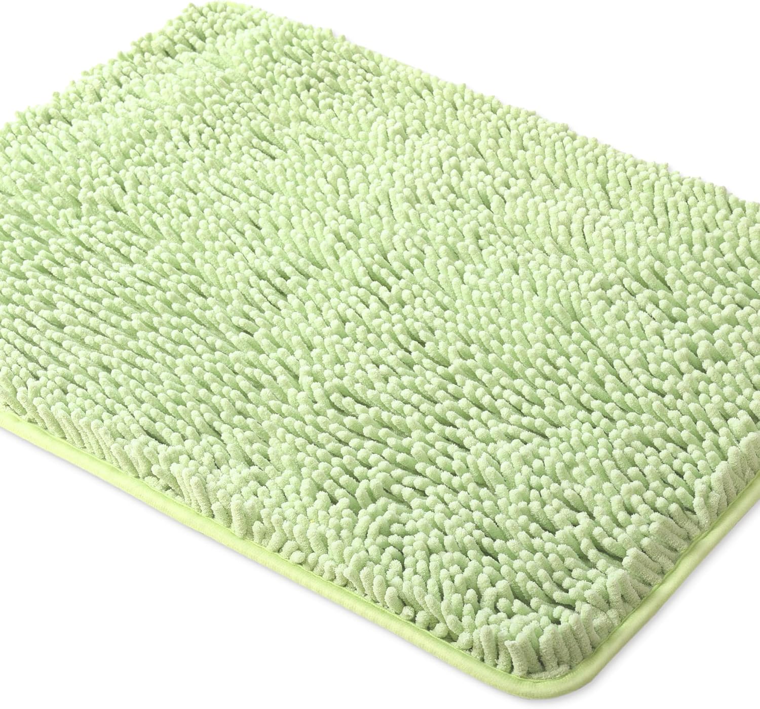 Yeaban Seafoam Green Bathroom Rugs Thick Chenille Bath