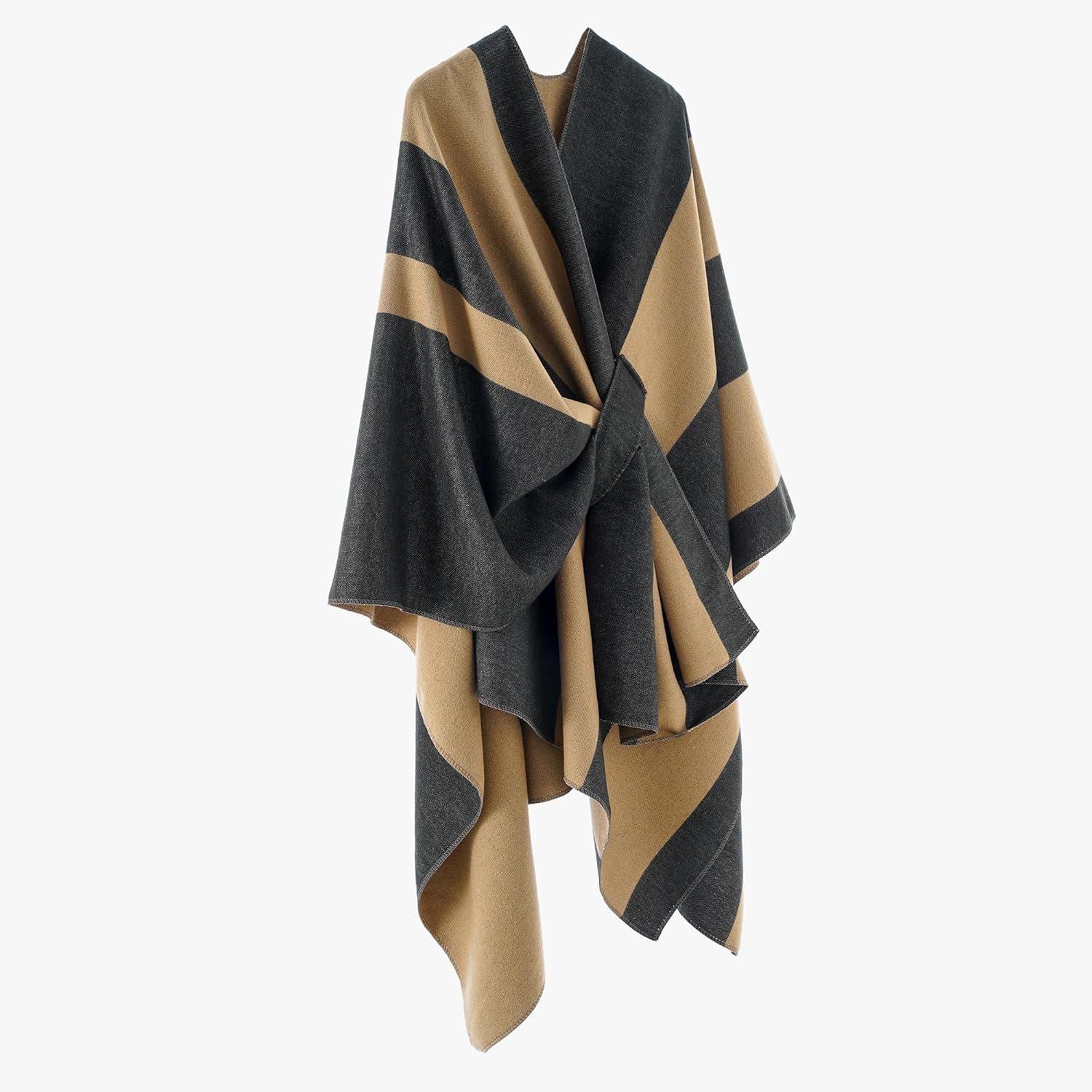 Women's Shawls Wrap Poncho Elegant Soft Capes Open Front Cardigan Large Blanket Warm Wraps for Fall Winter - Image 3