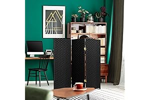 4 ft. Woven Fiber Folding Screen: Divide Spaces Stylishly