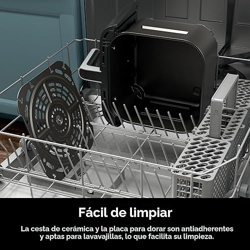 Miniatura 9 de Ninja Freidora de aire Capacidad Pro XL de 6.5 QT, cabe 9 libras de alitas 6 en 1 Máximo crujiente, freír al aire, asar, hornear, recalentar