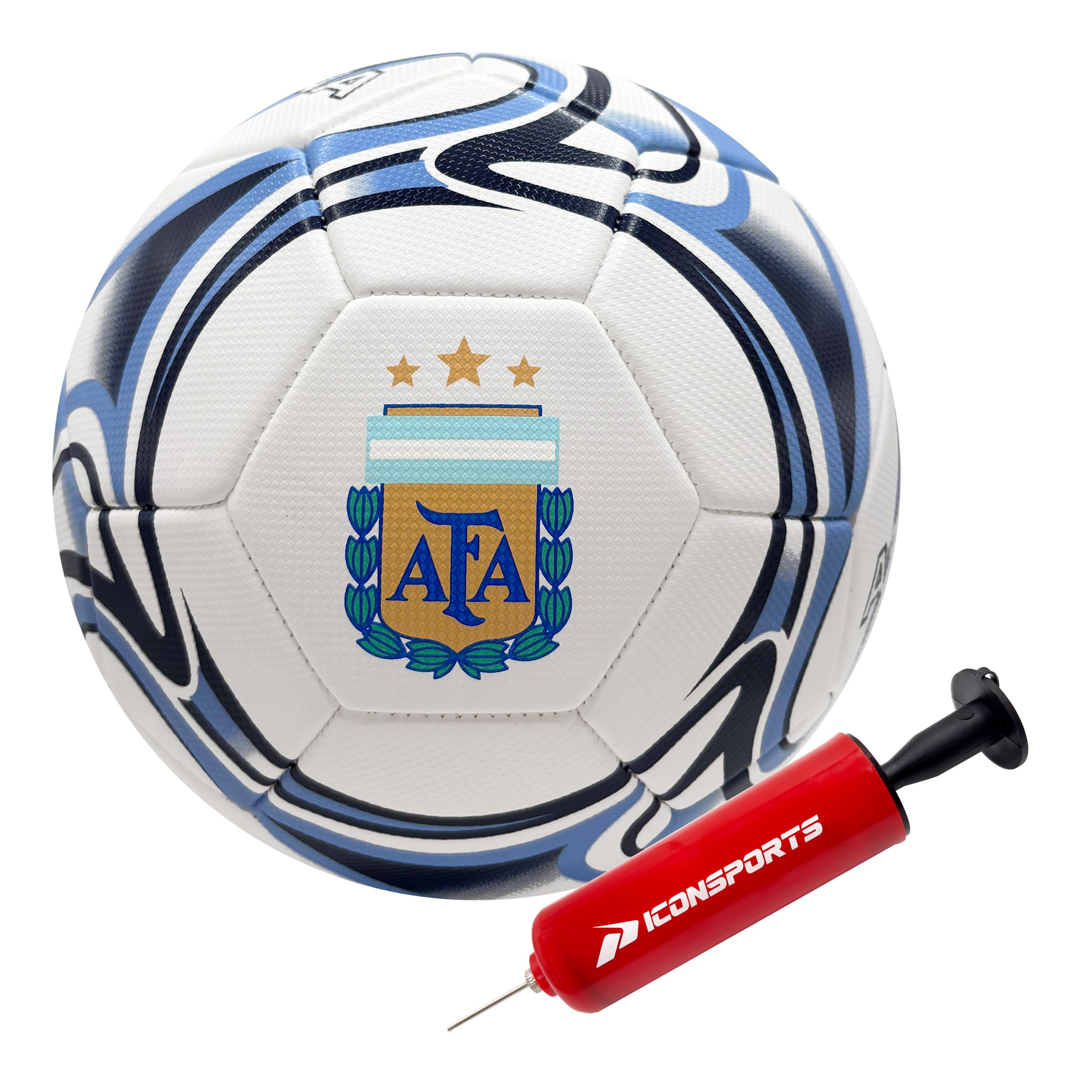 Icon Sports AFA14BL Football Officially Licensed Argentina White Size 5