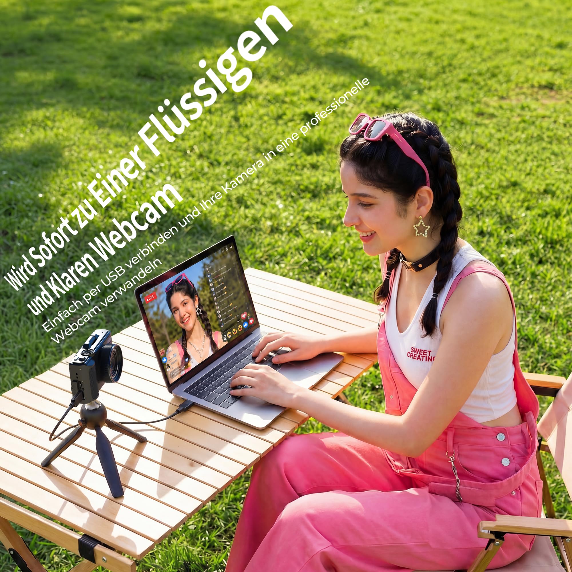 5K WiFi Digitalkamera & Fotokamera 80 MP, Vlogging Kamera für YouTube mit Autofokus, 3" 180° Klappbildschirm, 18X Digitalzoom Reisekamera für Anfänger & Jugendliche, mit 64GB SpeicherKarte & 2 Akkus
