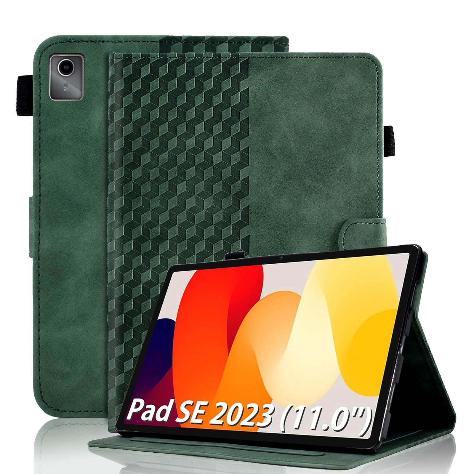 Case for Honor Pad X8a 11 Inch Tablet 2024 Protective Case Premium Leather Folio Smart Case with Auto Sleep/Wake Pen Holder Card Slot for Honor Pad X8a- Dark Green — view 75