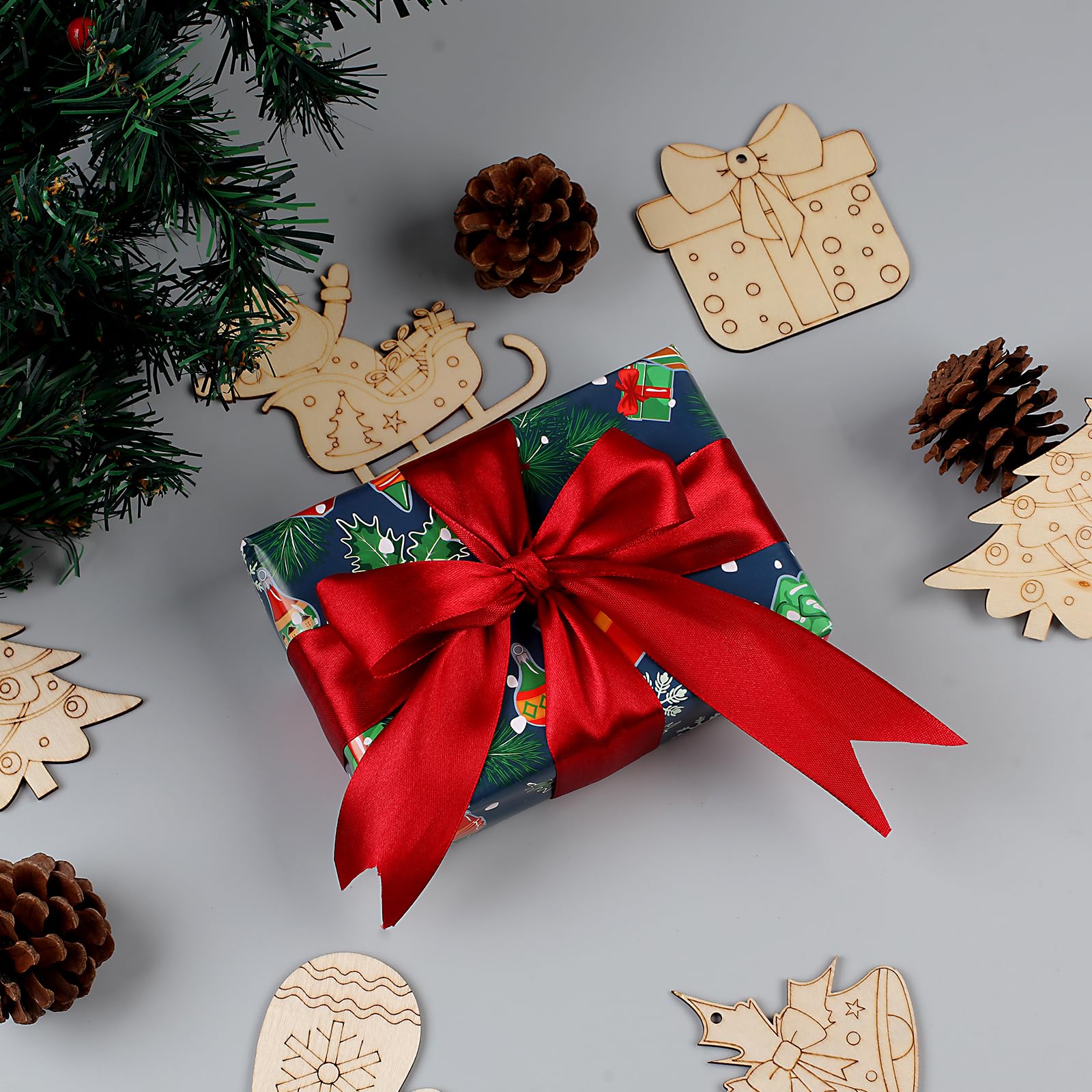 Niviy Carta Regalo Natale 6 Fogli Carta Natalizia Per Pacchi Inclusi Adesivi E Spago Carta Regali Natale Per Bambini Bambina70x50cm
