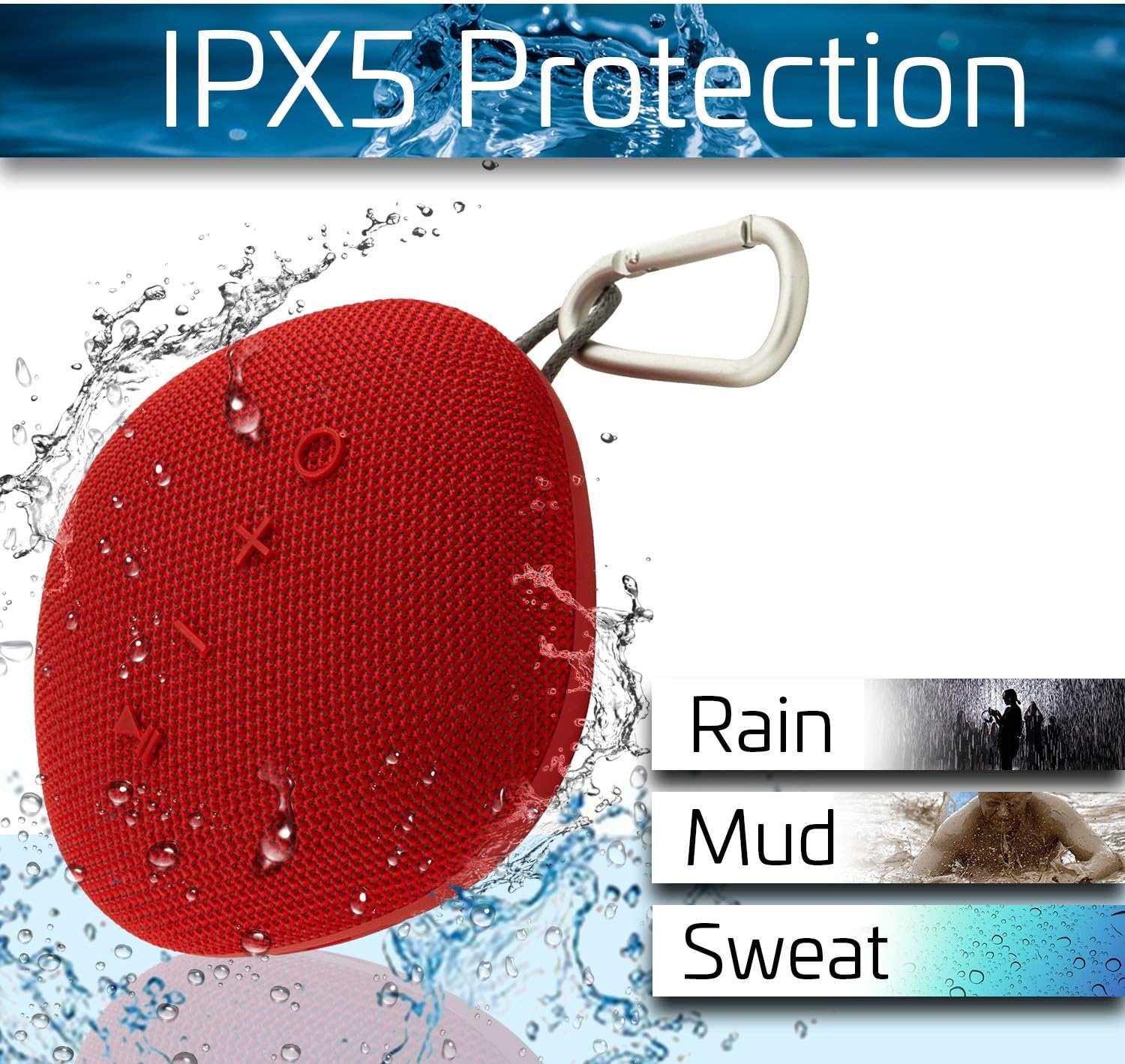 Coby True Wireless Bluetooth Speaker with IPX5 protection