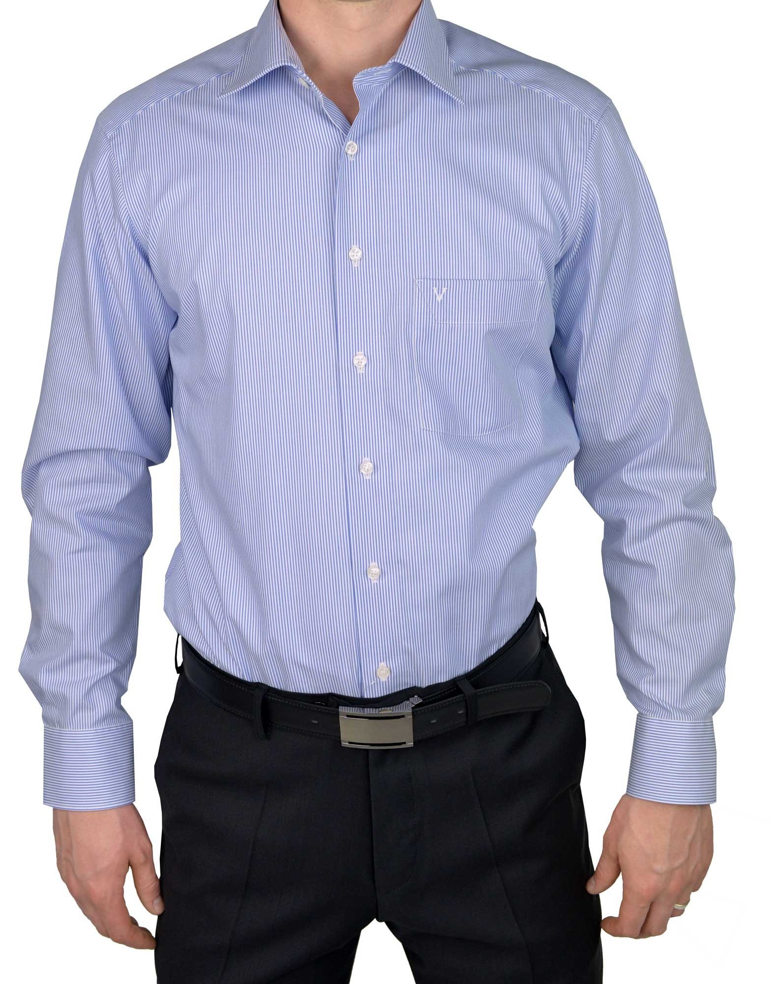 MARVELIS jersey modern fit overhemd, donkerblauw tricot