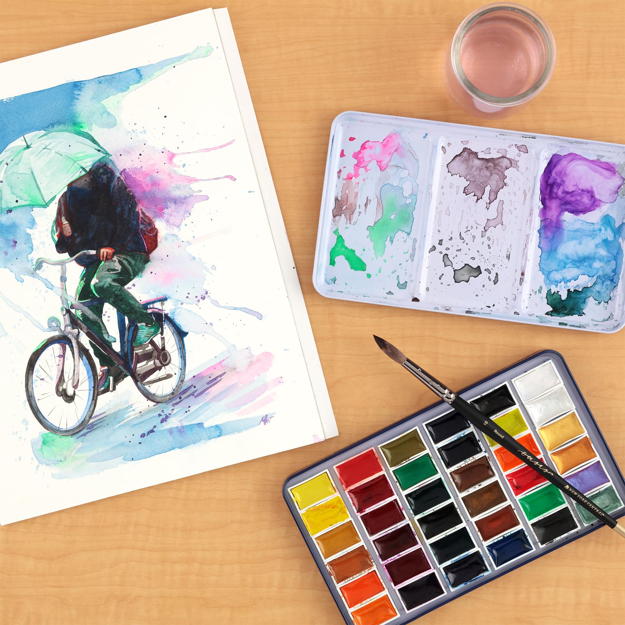 Amazon.com: Soho Urban Artist E-Z Lift Artist Watercolors Pan Set