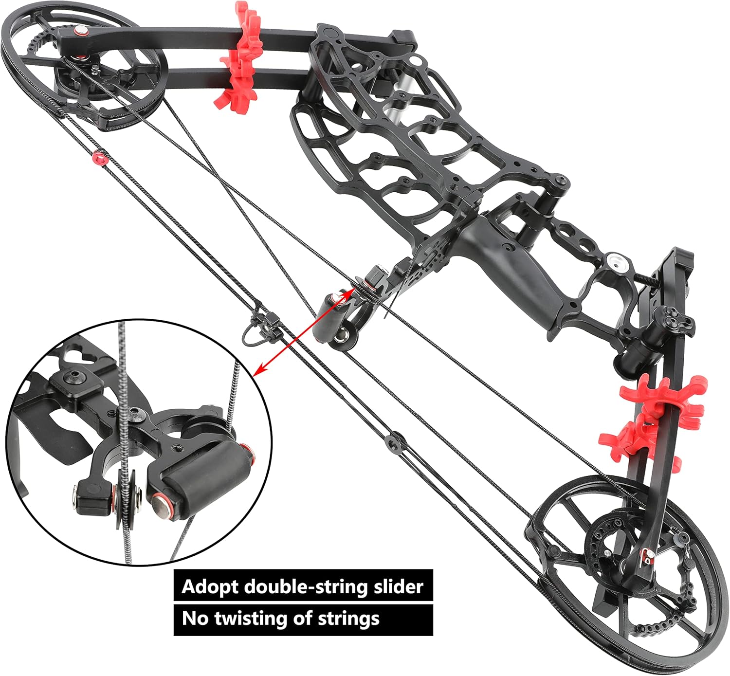 Steel Ball Compound Bow Kit, Dual Purpose Bow,Draw Weight 40-65Lbs,IBO 320Fps Short-Axis Bow Archery Hunting Target Practice for Adults Youth Left/Right Handed Archer (Type 3)