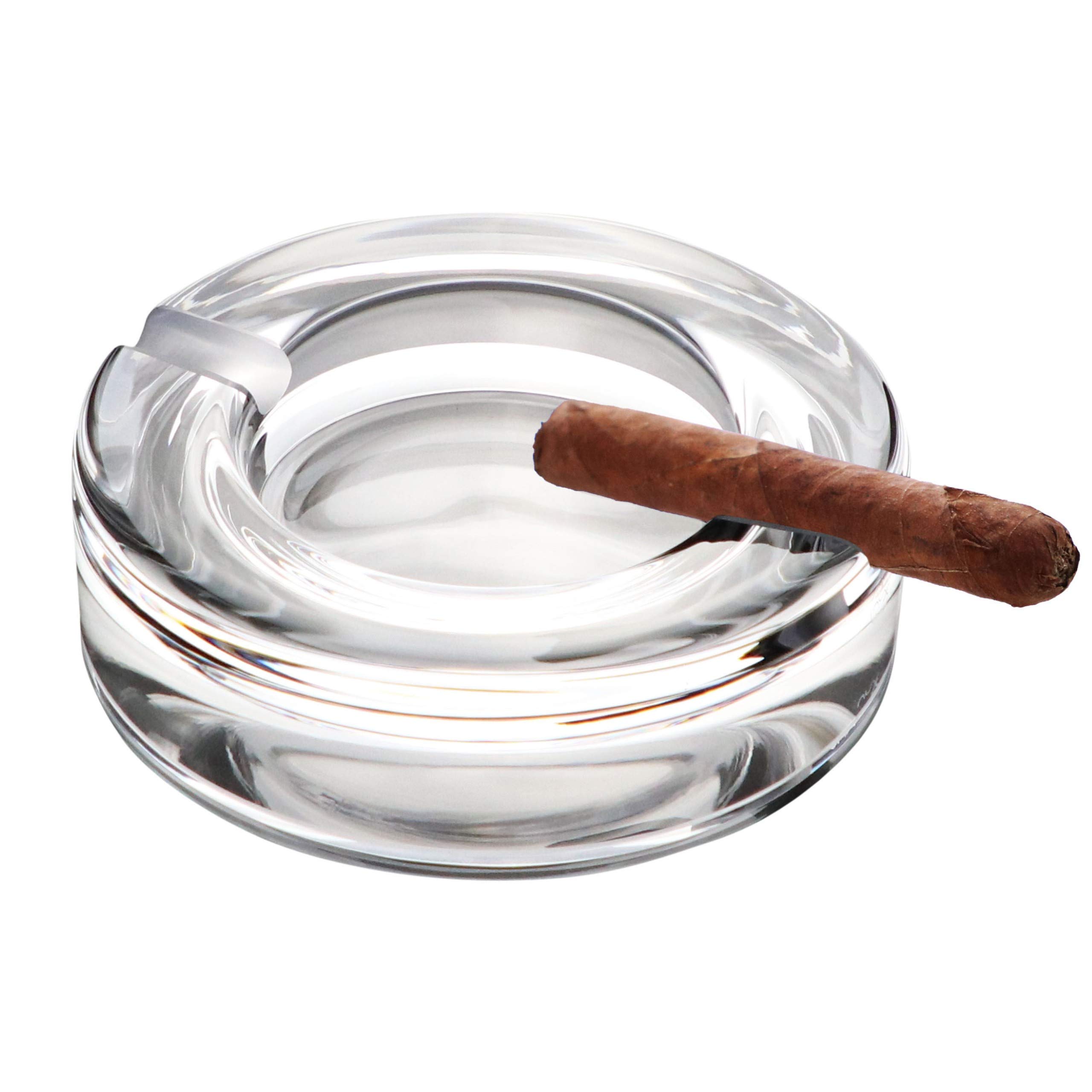 Item Name (aka Title): Pasabahce - Posacenere in Cristallo per Cortile, Fatto a Mano, per Esterni, Interni, casa, Ufficio, Hotel, Piscina, Ristorante, Round with 2 Holders