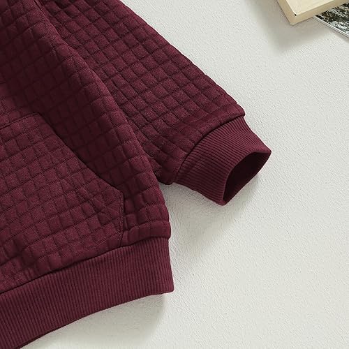 Miniatura 4 de Ledy Champswiin Ropa deportiva para bebé, niño, niña, color sólido, sudadera con capucha y pantalones