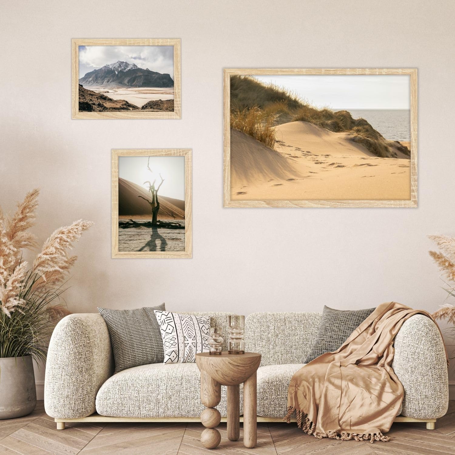 Clamaro Cornice Multipla Collage, Rovere Sonoma, MDF, 90 x 135 cm