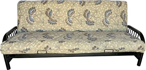 Fundas de colchón Futon, fundas de cama, 100% algodón (Doble completo, Queen) (flor #12, tamaño completo 6 x 54 x 75)