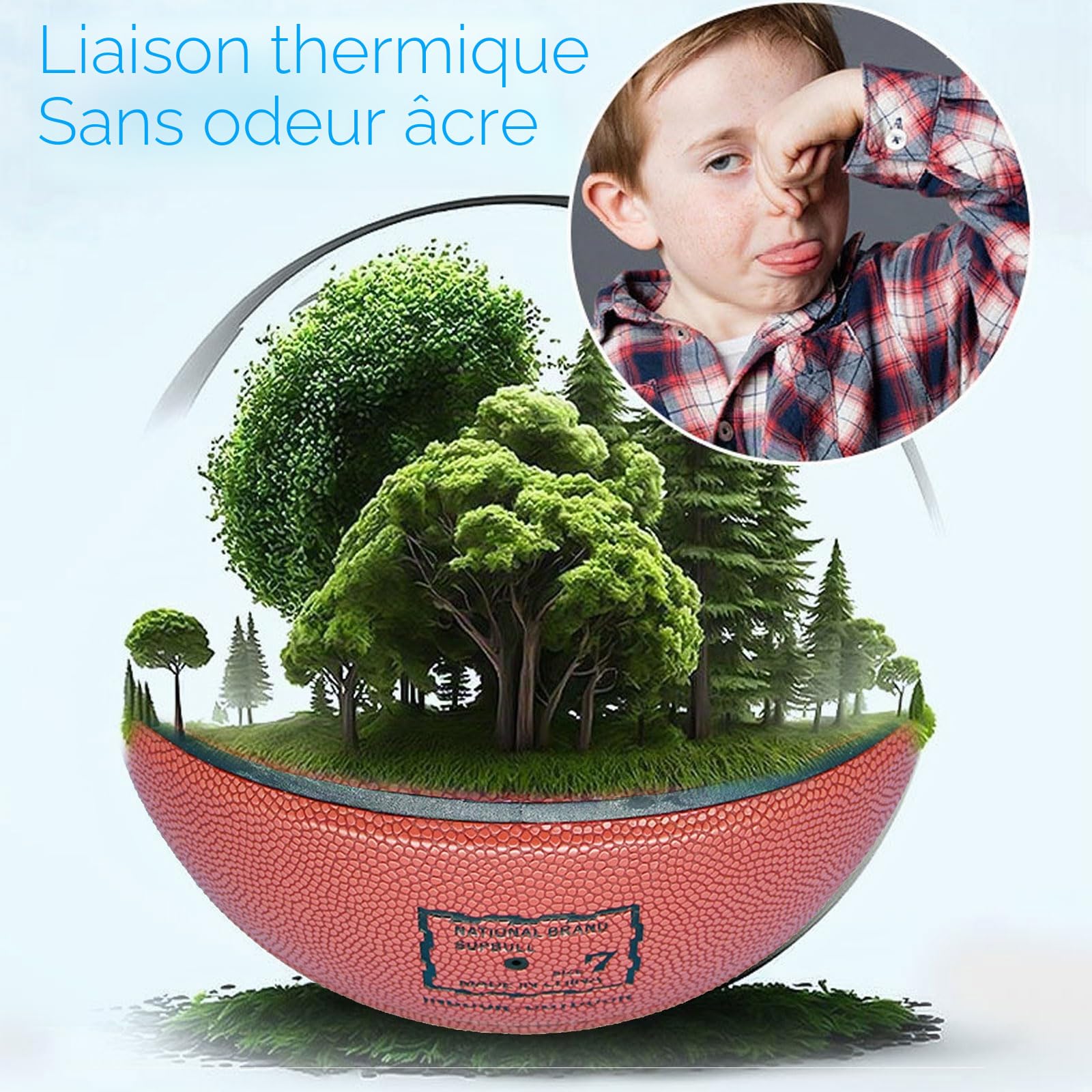 Ballon de basket-ball personnalisé pour intérieur et extérieur - En cuir composite imprimé avec votre nom - Taille officielle 5, 6, 7