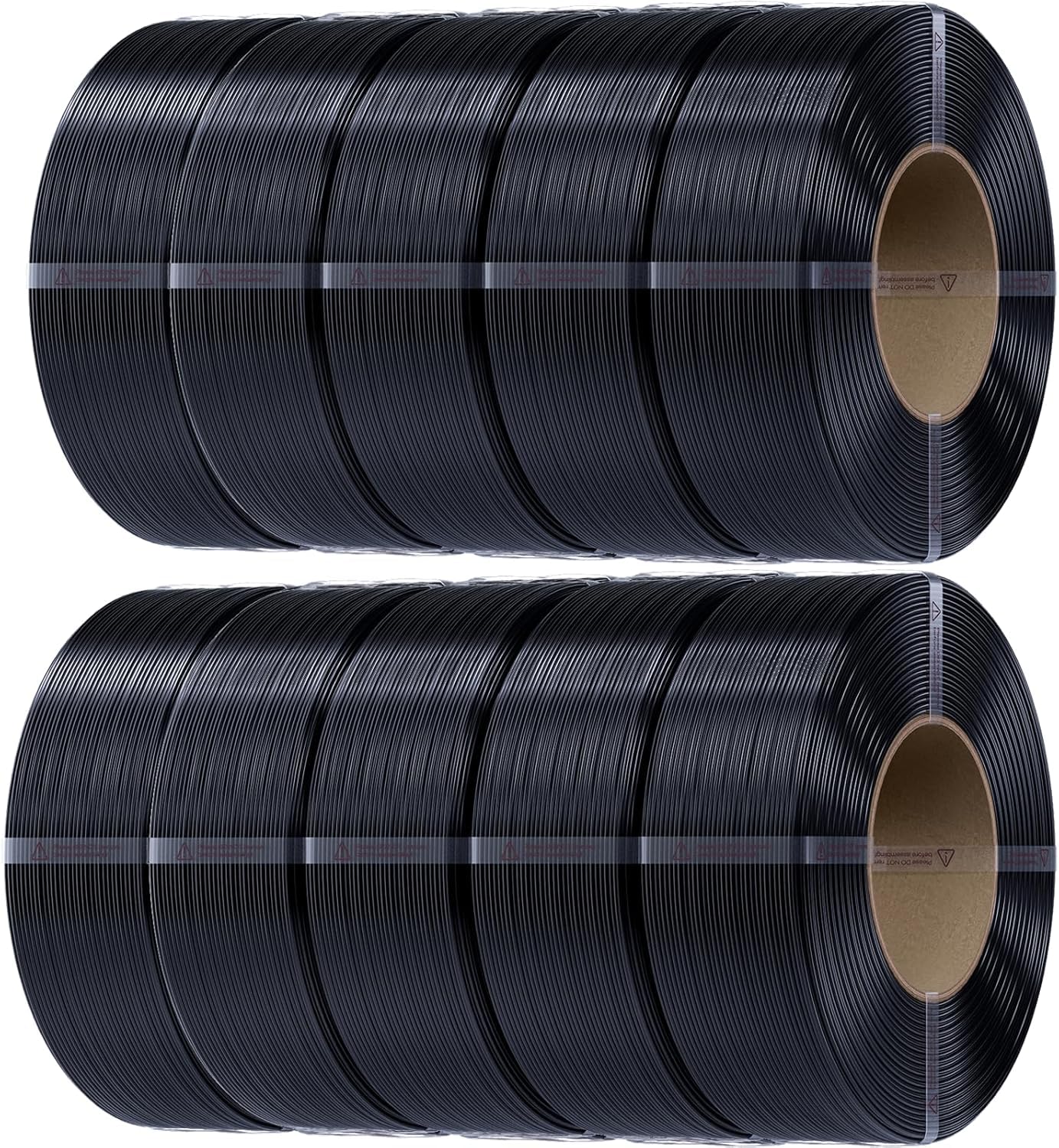 Creality PETG Refill Filament 1.75mm, CR-PETG Spulenloses 3D Drucker Filament, Schwarz, 10er Pack