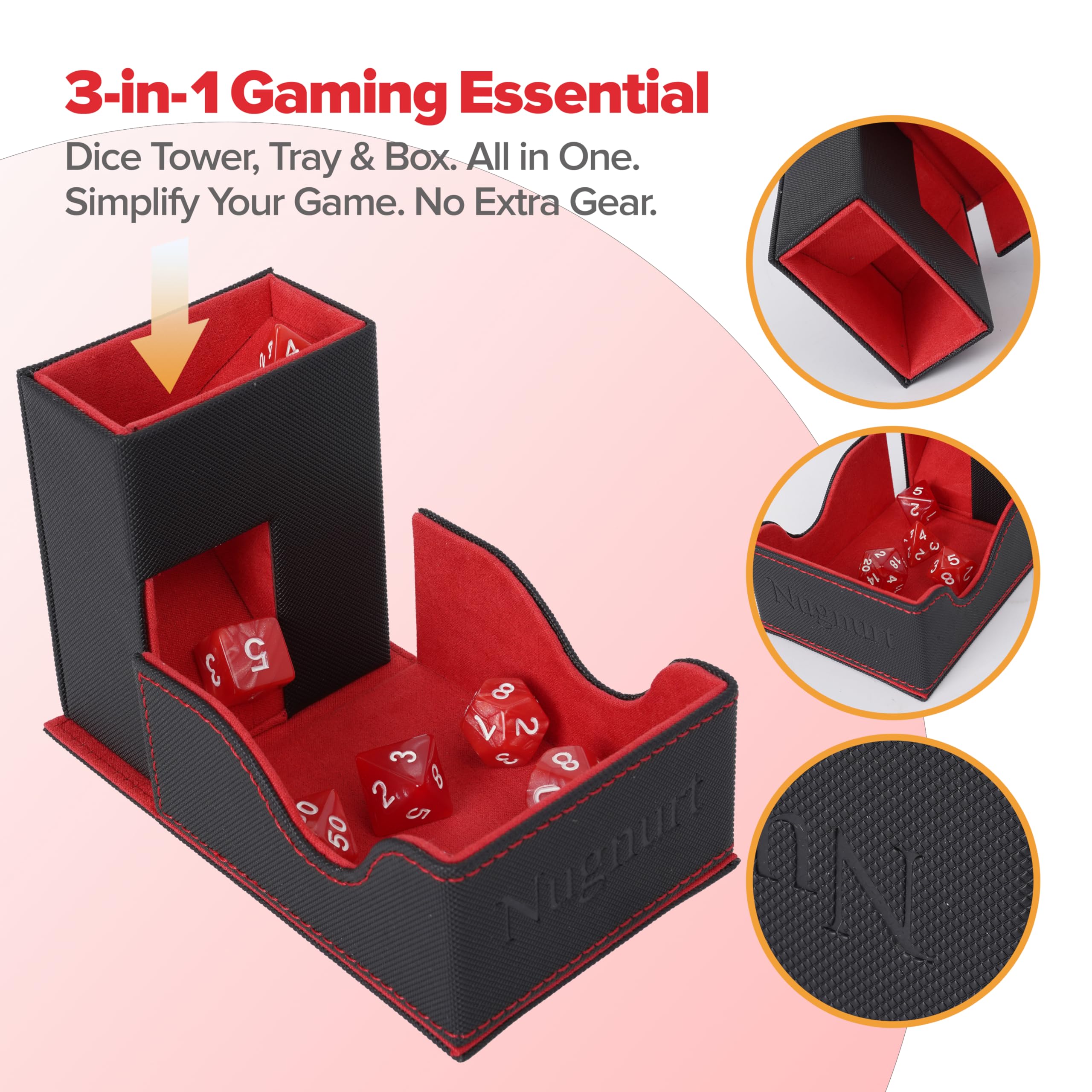 Amazon.com: Nugnurt Dice Tower & DND Dice Tray, Foldable Portable